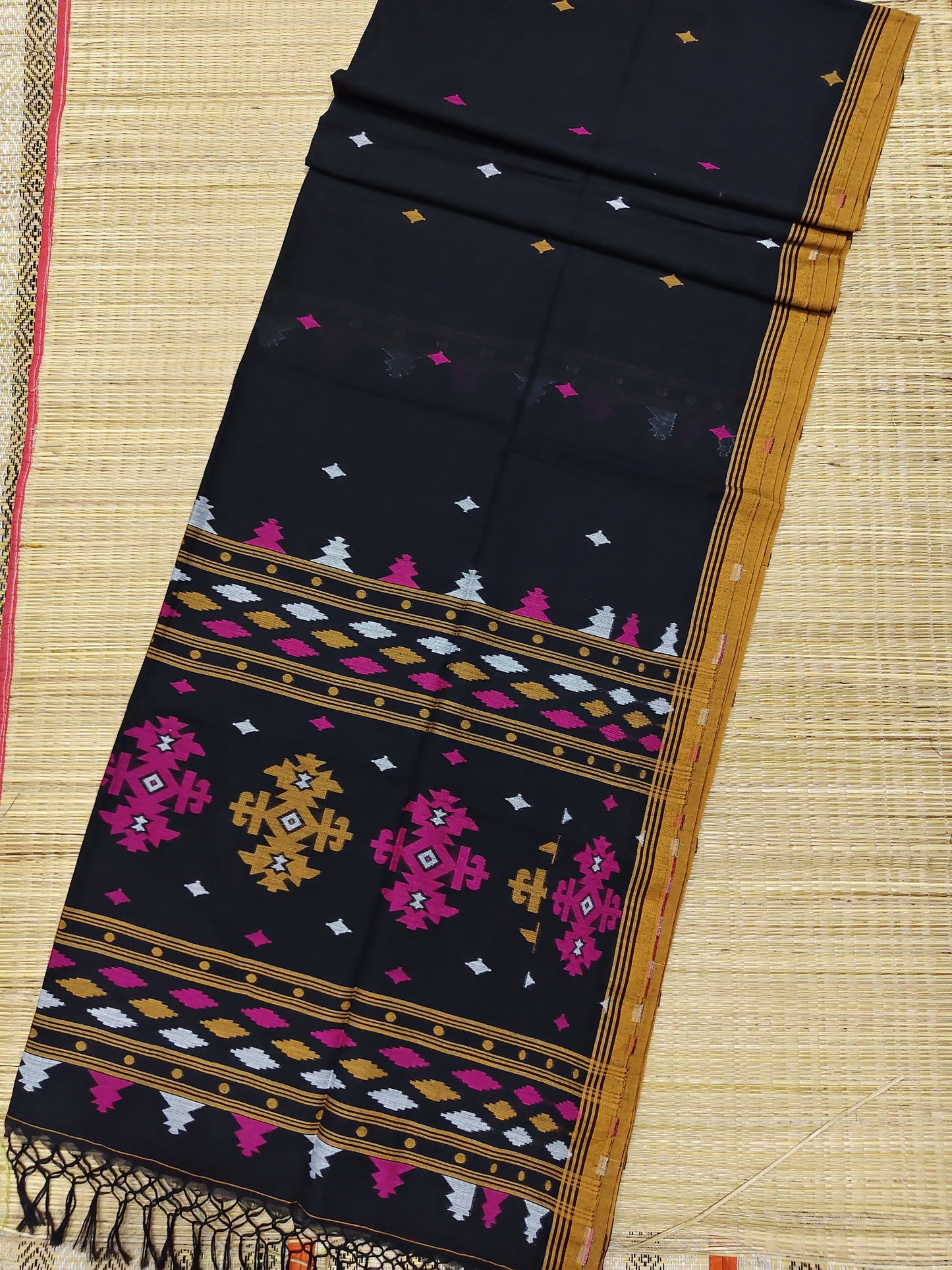 New Launch Cotton Jamdani Saree for Puja