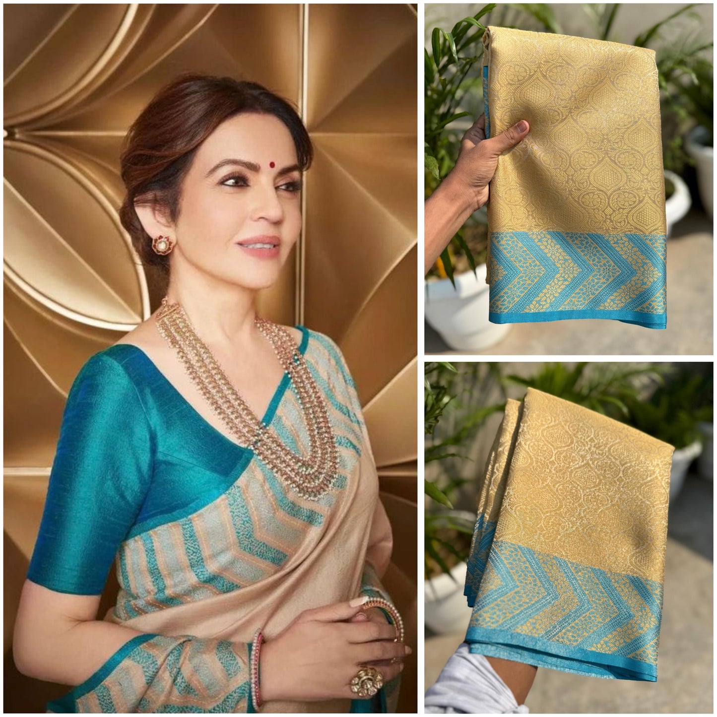 Replica saree Banarasi tissue kanjivaram saree