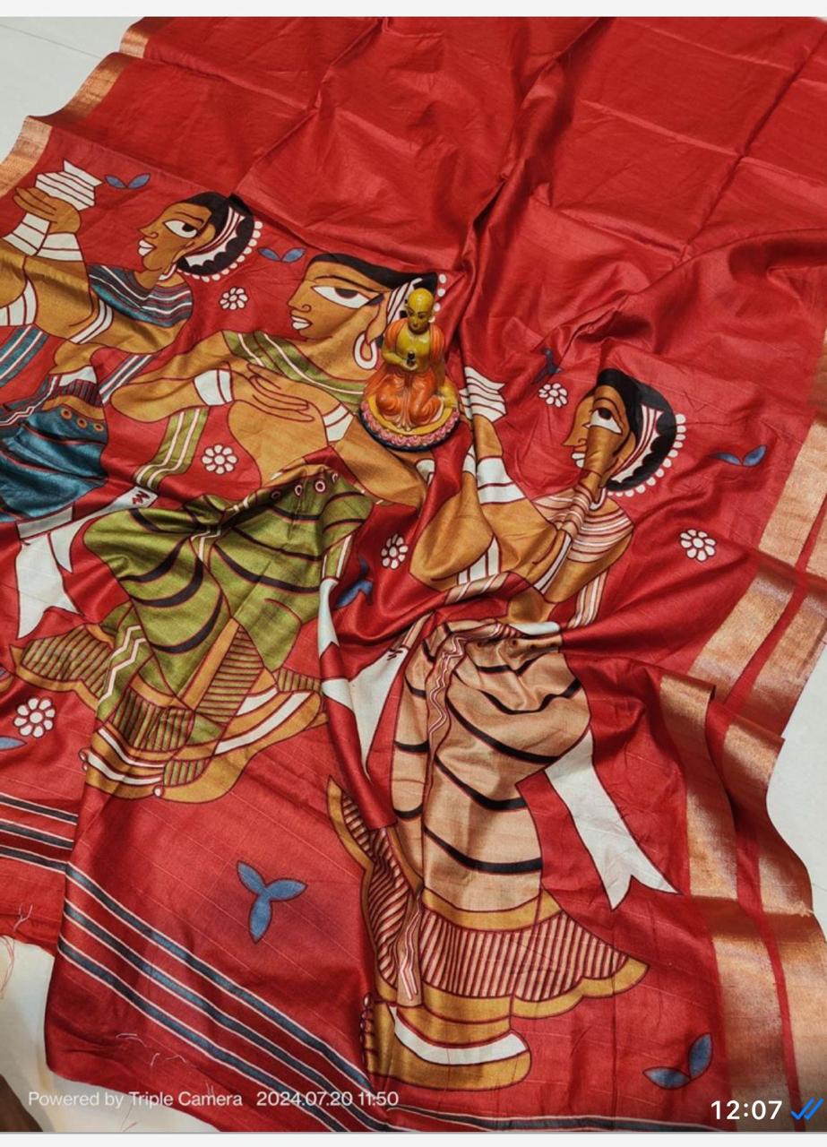 Matka Semi tussar art silk