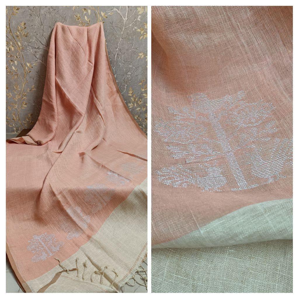 Khadi cotton peacock motif saree new launch