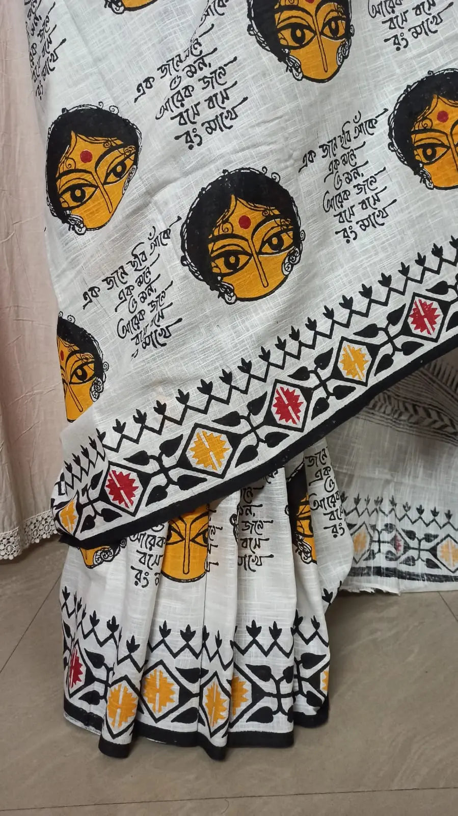 Block print saree of Bengal signature saree Putul's fashion