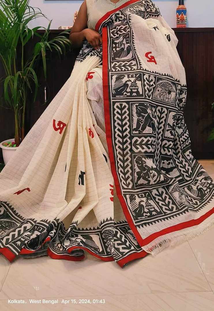 Sohojpath series Begumpuri taant aaplique saree