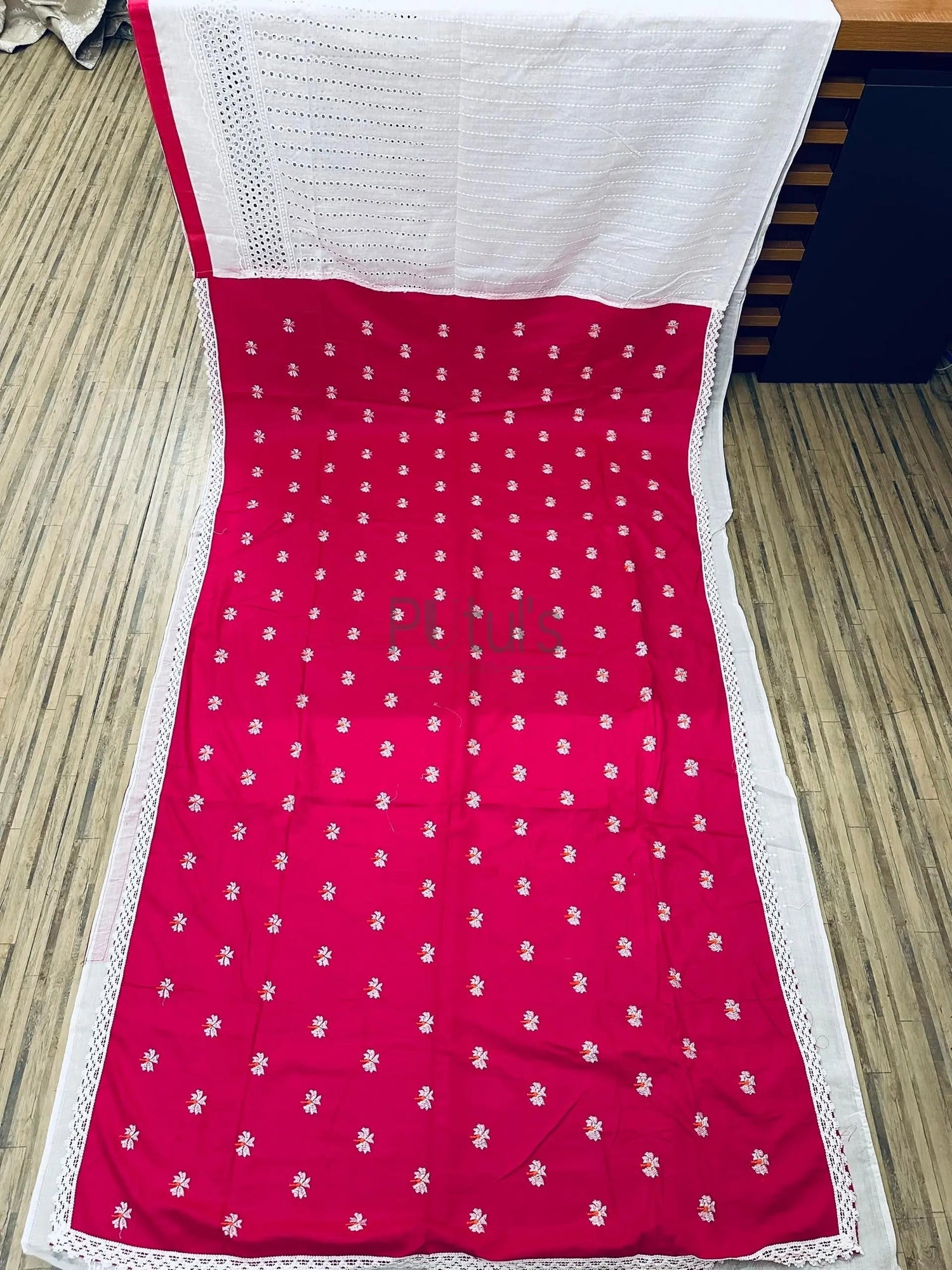 Hakoba siuli jamdani fusion saree Putul's Fashion