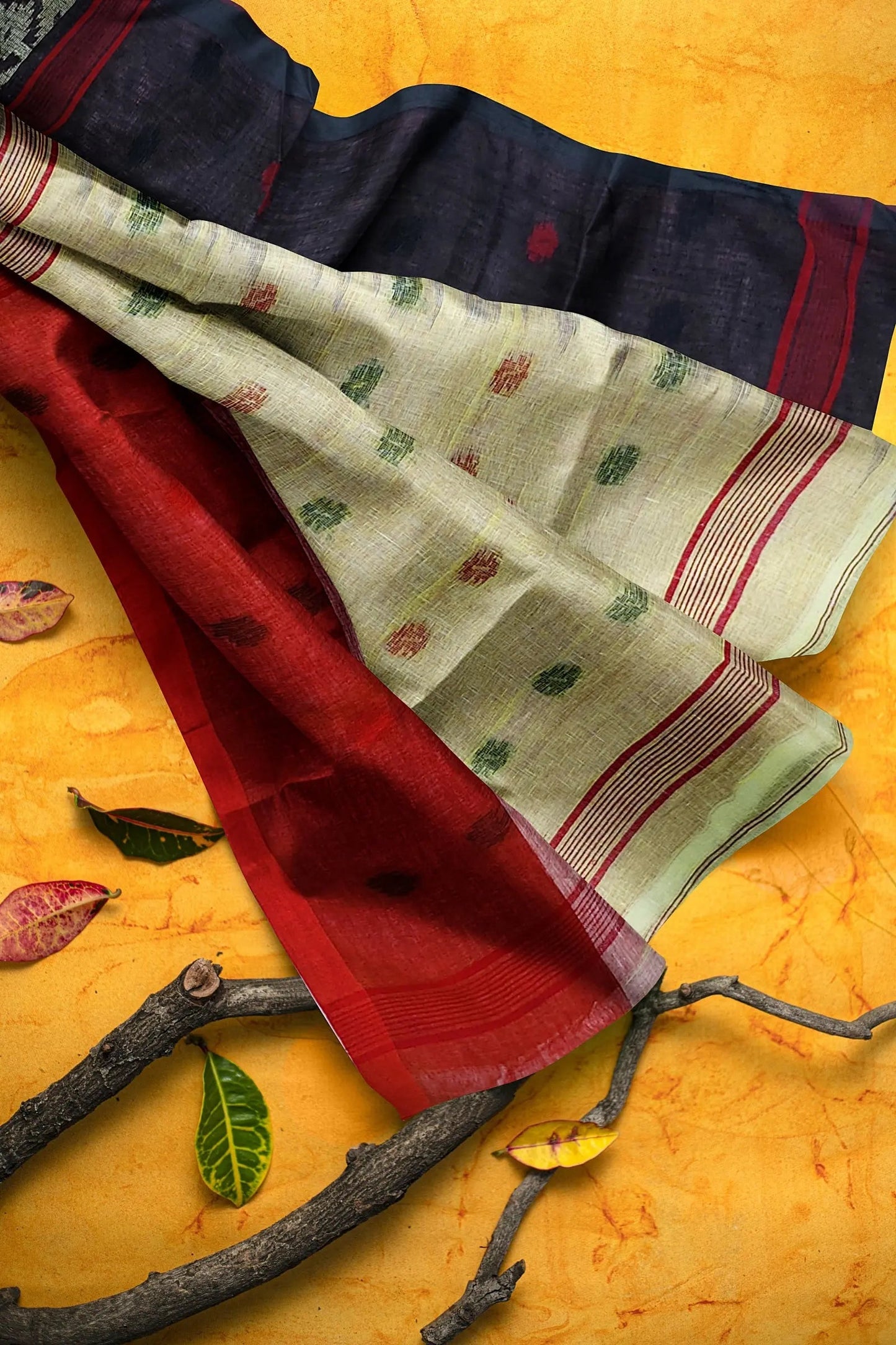 Linen Jamdani saree My Store