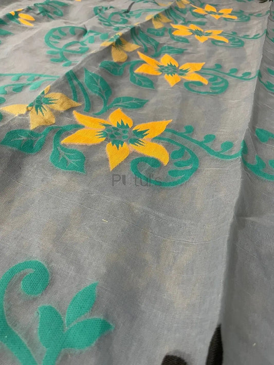 Premium quality Bengal soft dhakai jamdani saree of Bengal Putul's Fashion