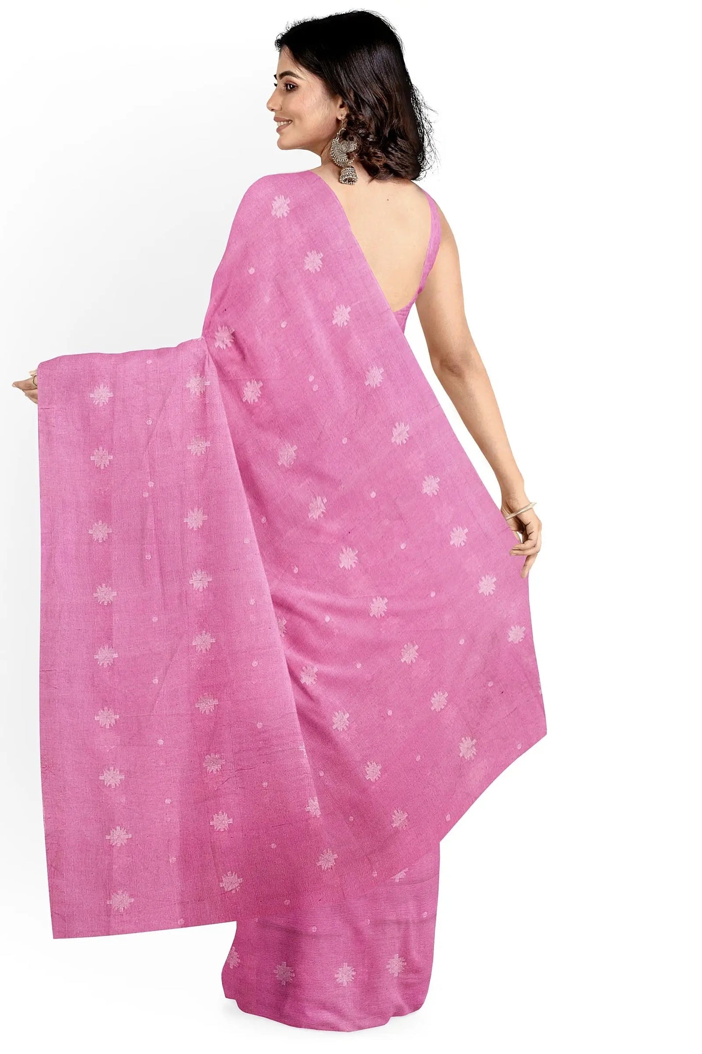 Khadi cotton star baby pink Putul's fashion