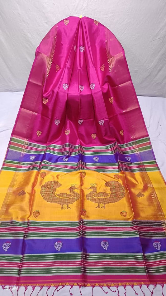 Bishnupur katan silk kalakhetra design
