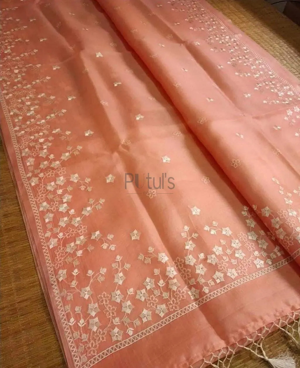 Organza with computer embroidery Putul's Fashion