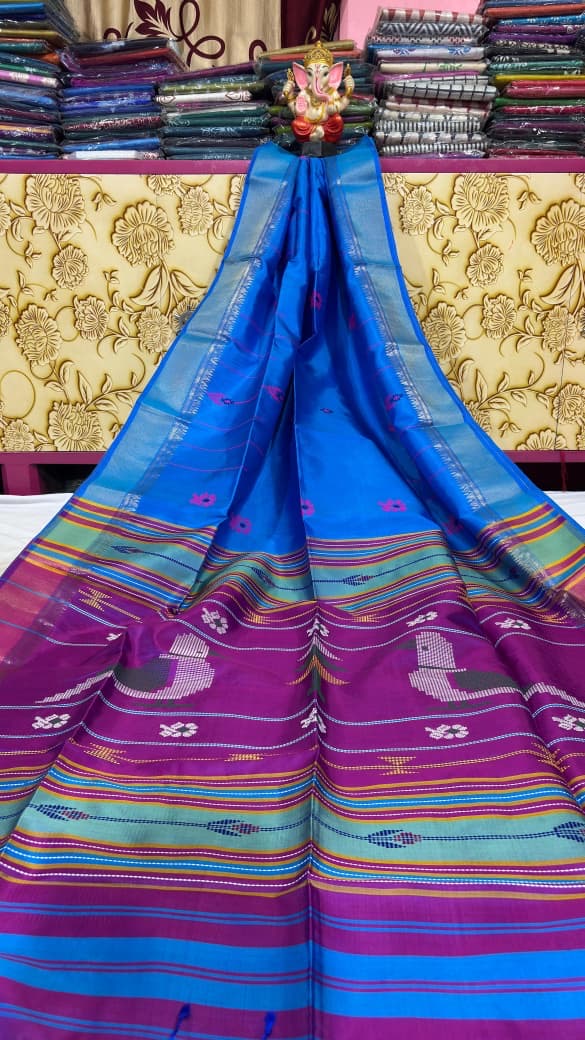 Bishnupur Kolakhetra katan silk saree