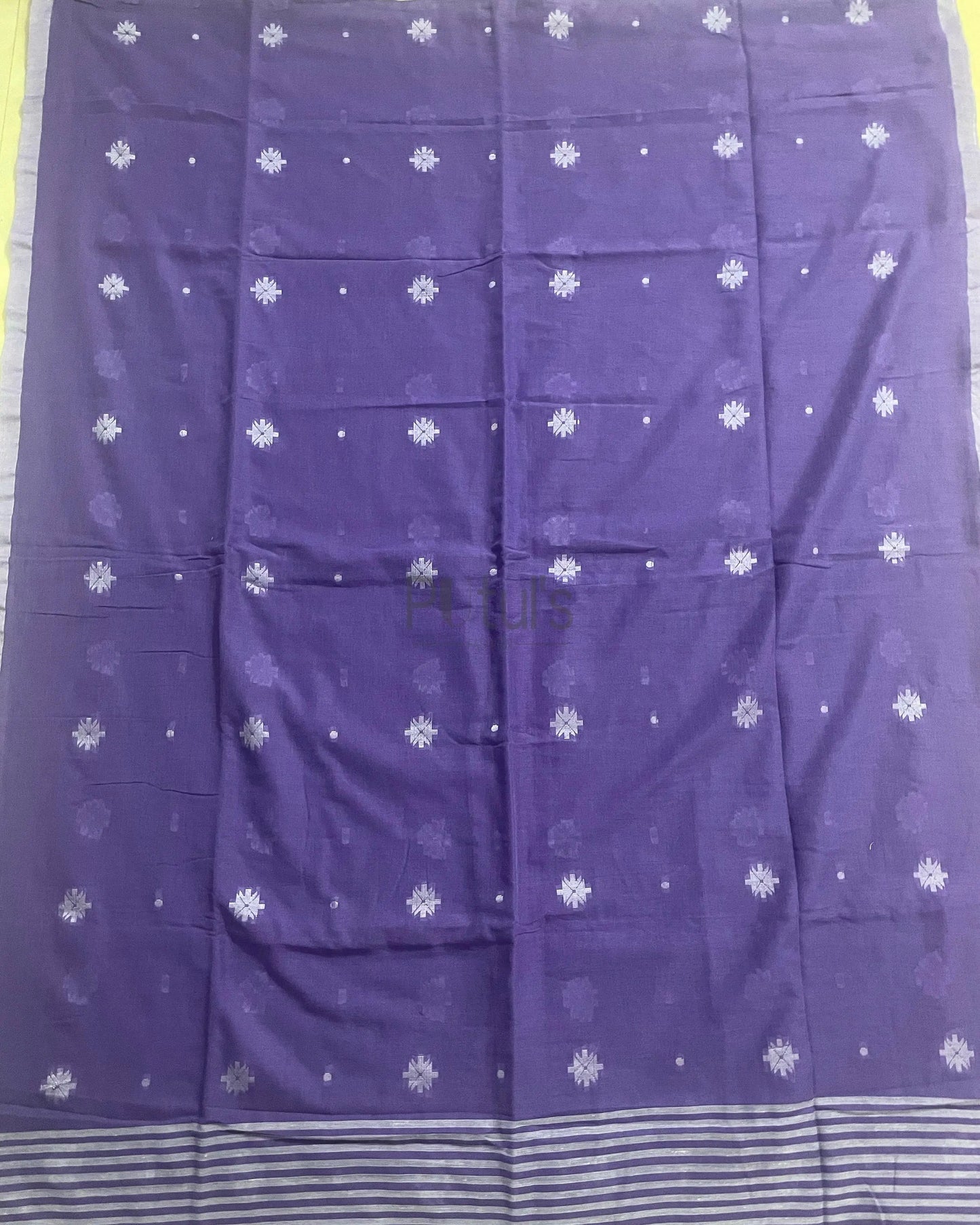 Bridal red Khadi cotton saree from Bengal weavers Putul's Fashion