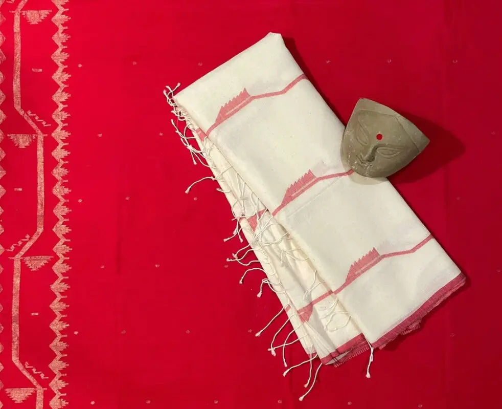Cotton Jamdani saree of Bengal Putul's Fashion