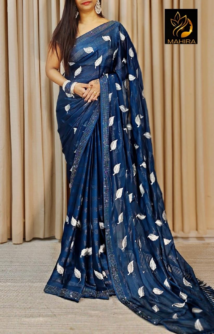 Chiffon georgette designer saree