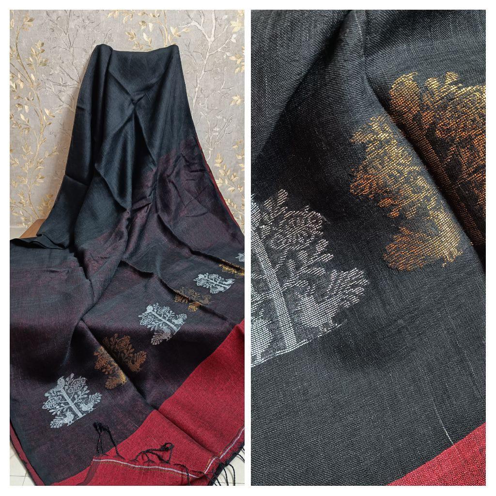 Khadi cotton peacock motif saree new launch