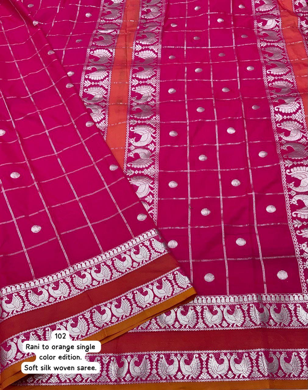 Rang silk saree single colour saree