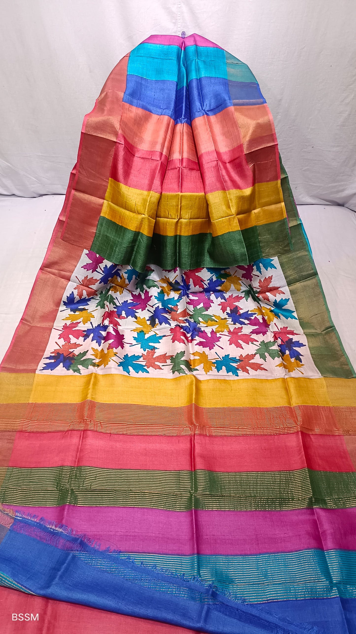 Zari border Gachi Tusar saree from Bishnupur