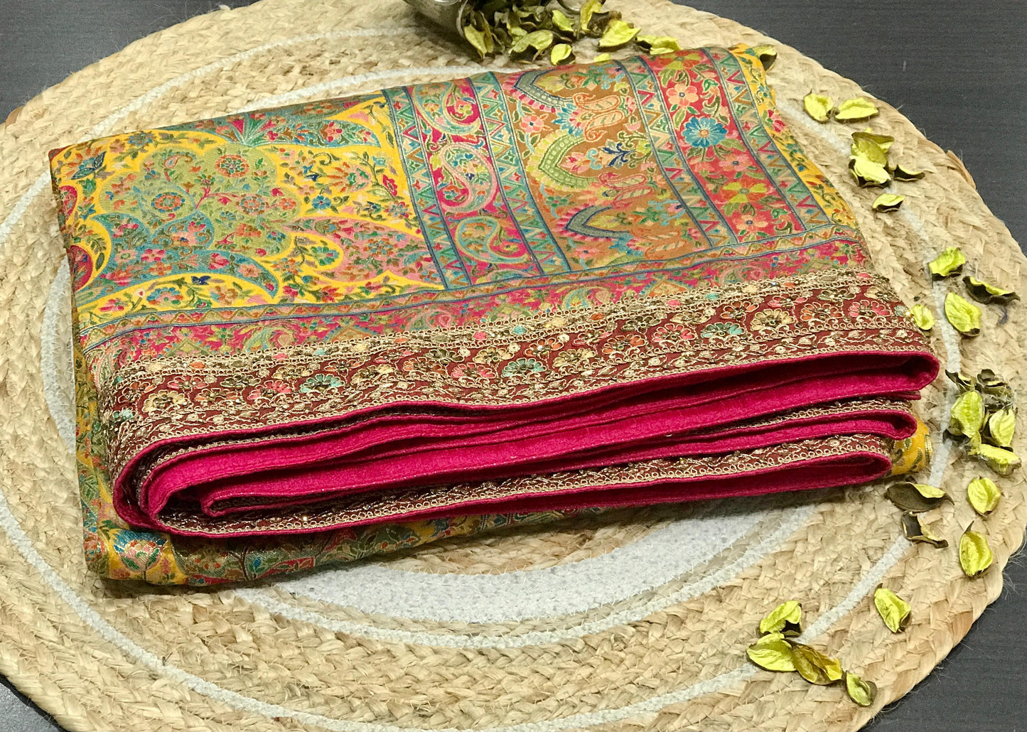Maharani Kanni Silk Saree with Stitched Blouse