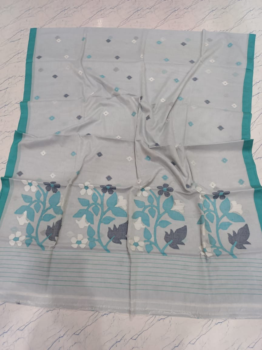 Cotton jamdani saree