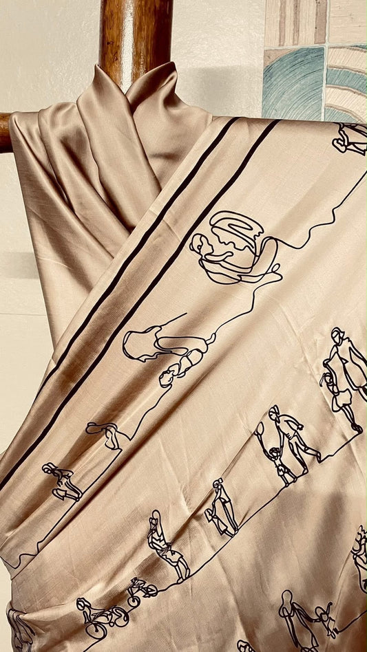 Motherhood Journey Pure Modal Silk Saree by Putul's Fashion, limited edition