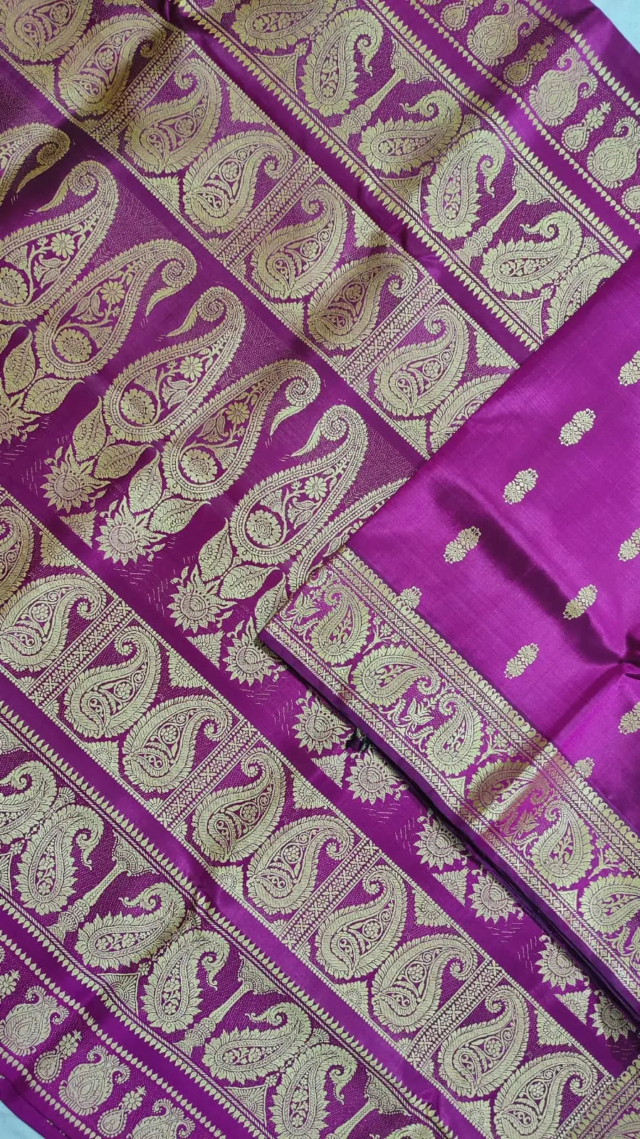 Baluchari saree Bengal original purple