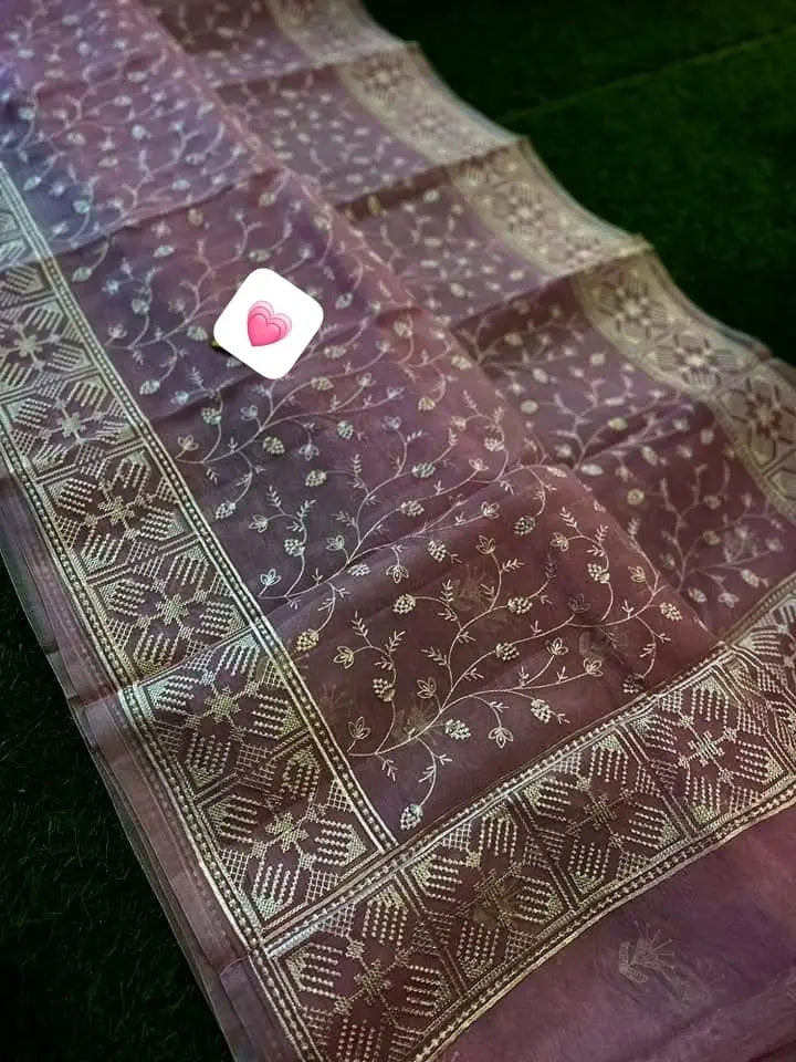 Banarasi organza with computer embroidery work Putul's Fashion
