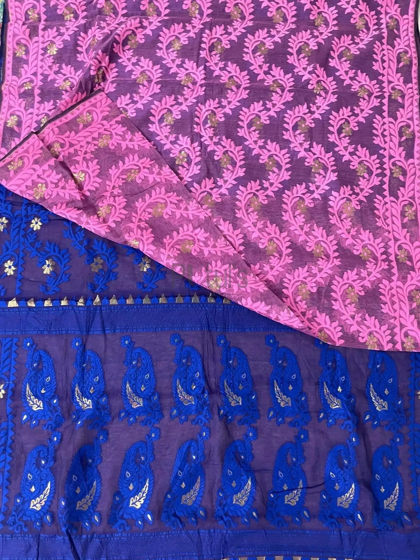 Bengal soft resham dhakai jamdani saree Putul's Fashion