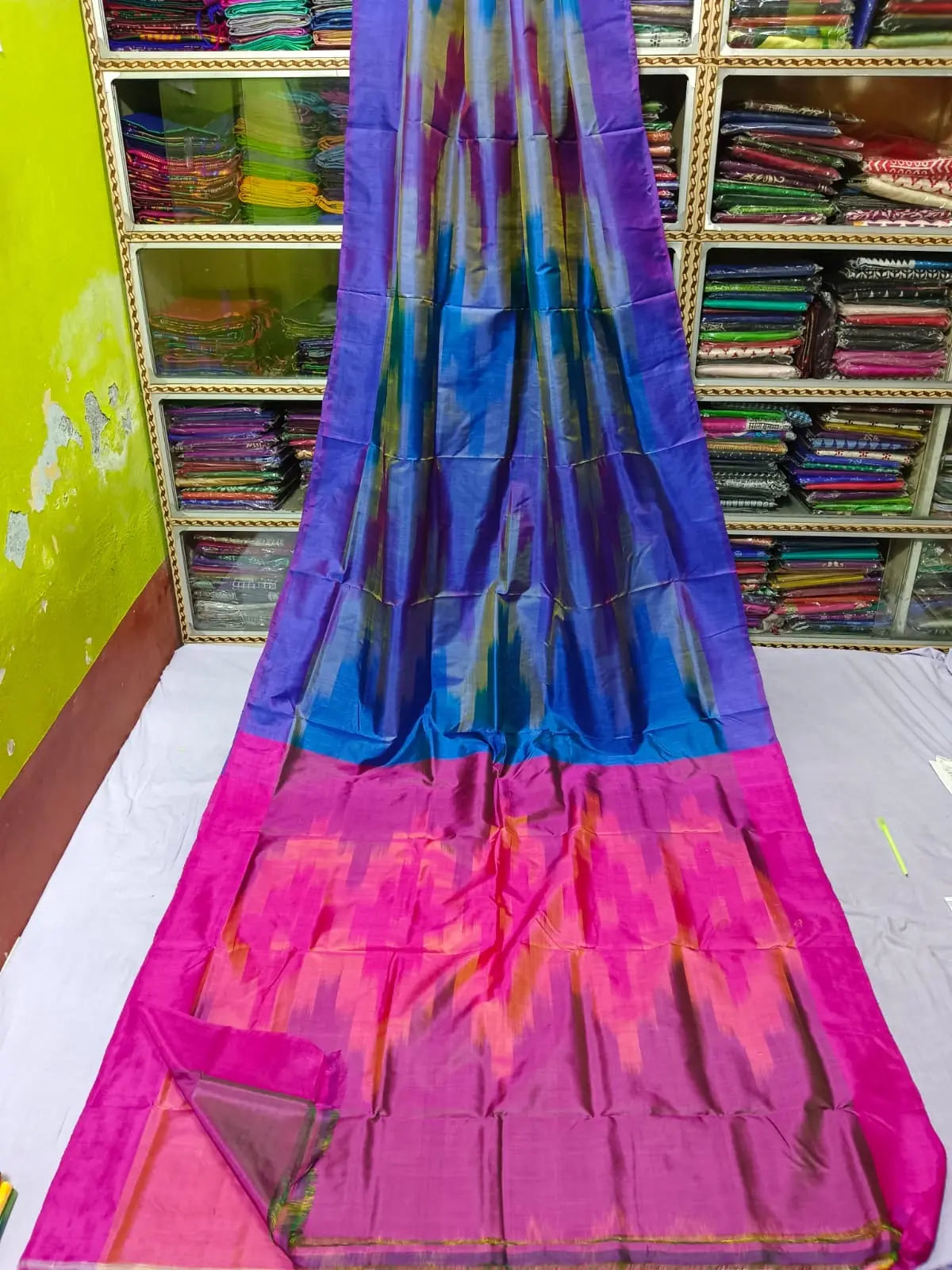 Bishnupur ikkat katan silk saree Putul's Fashion