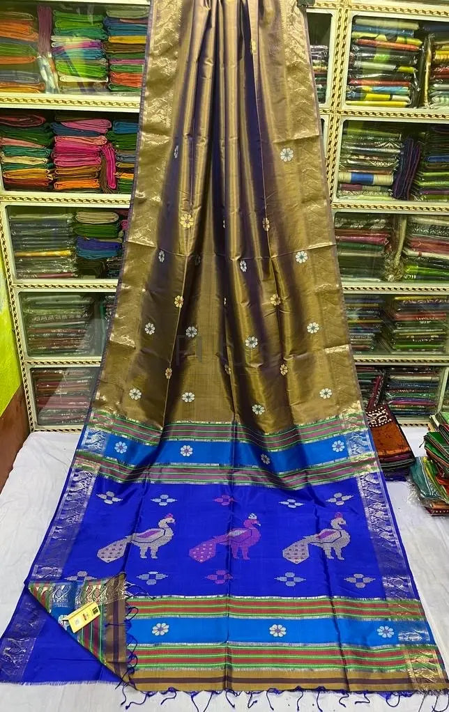 Bishnupur silk saree Kalakshetra design Putul's Fashion