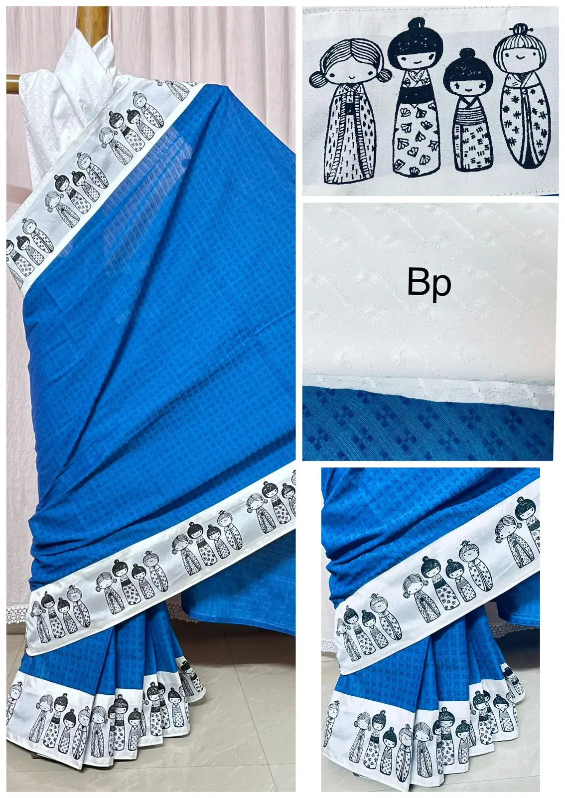 Block Print khadi cotton Saree of Putul motif Putul's Fashion