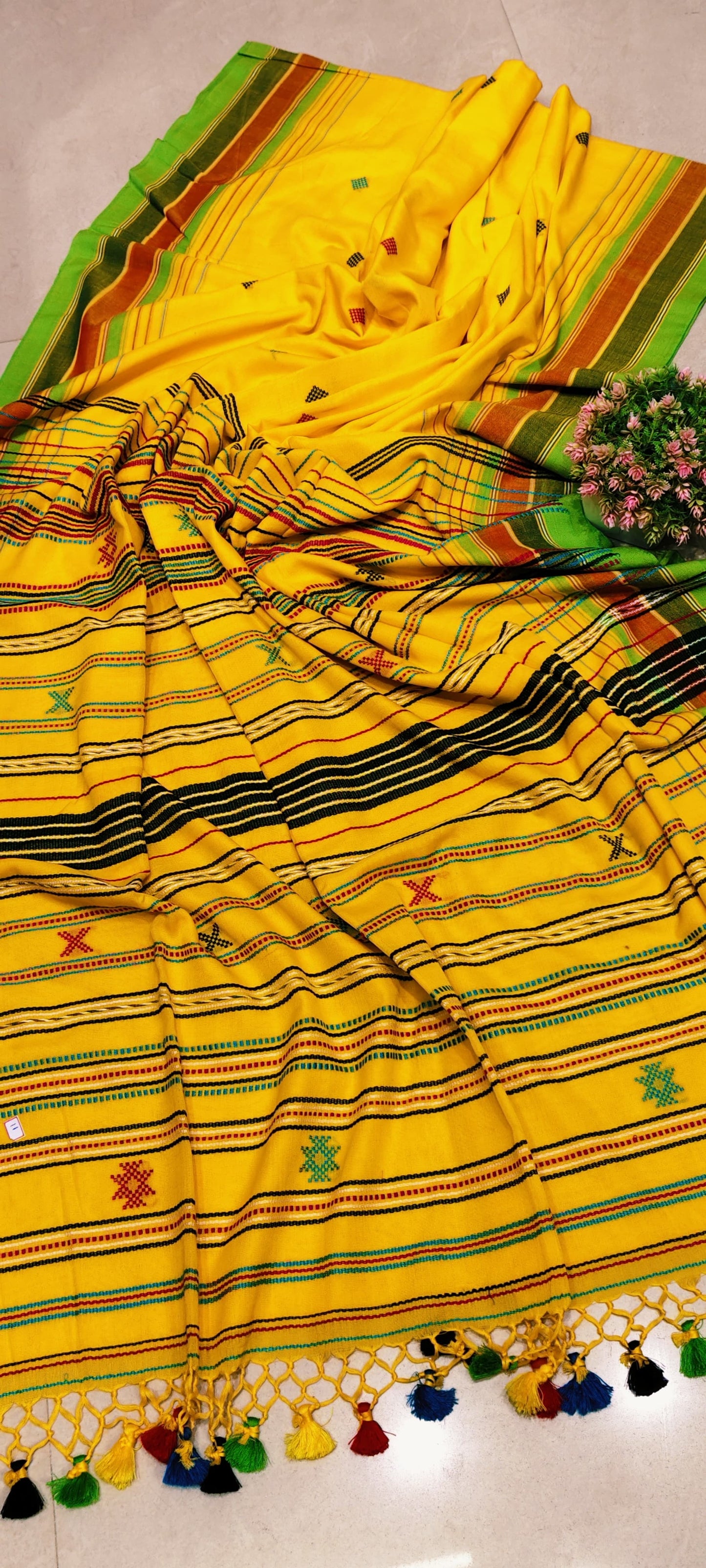 Khadi cotton Bhujodi saree from Bengal