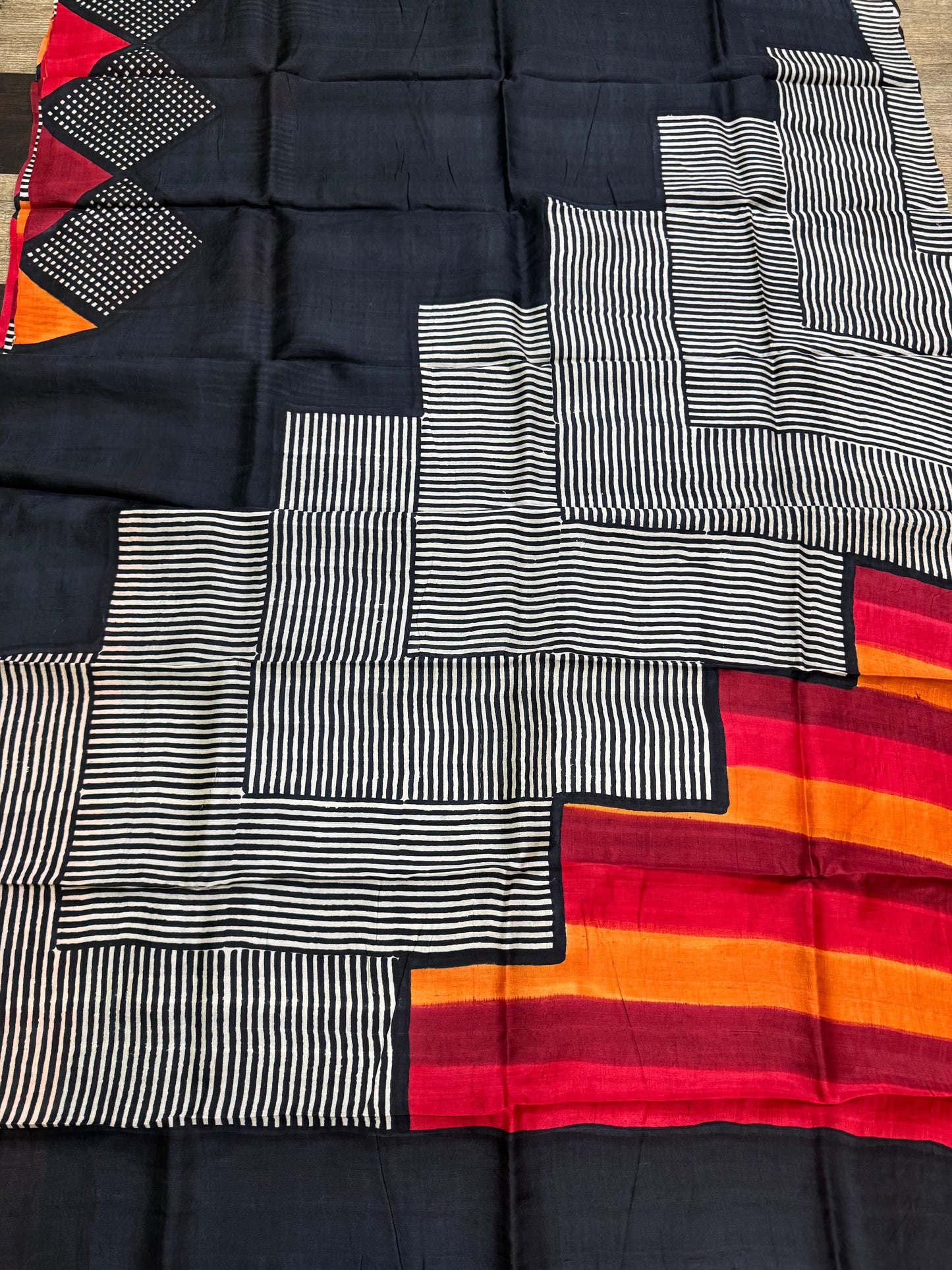 Murshidabad silk with silk mark black