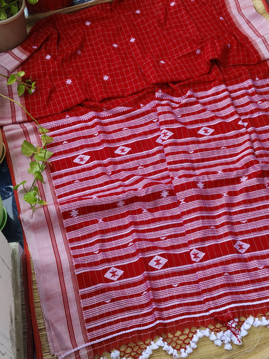 Khadi cotton bhujodi weaving saree New launch in Puja