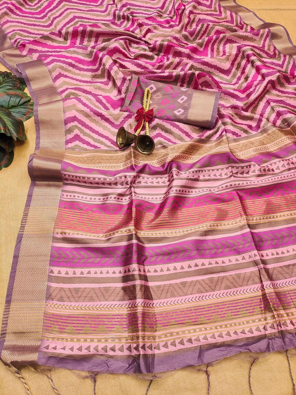 Semi tussar soft silk saree