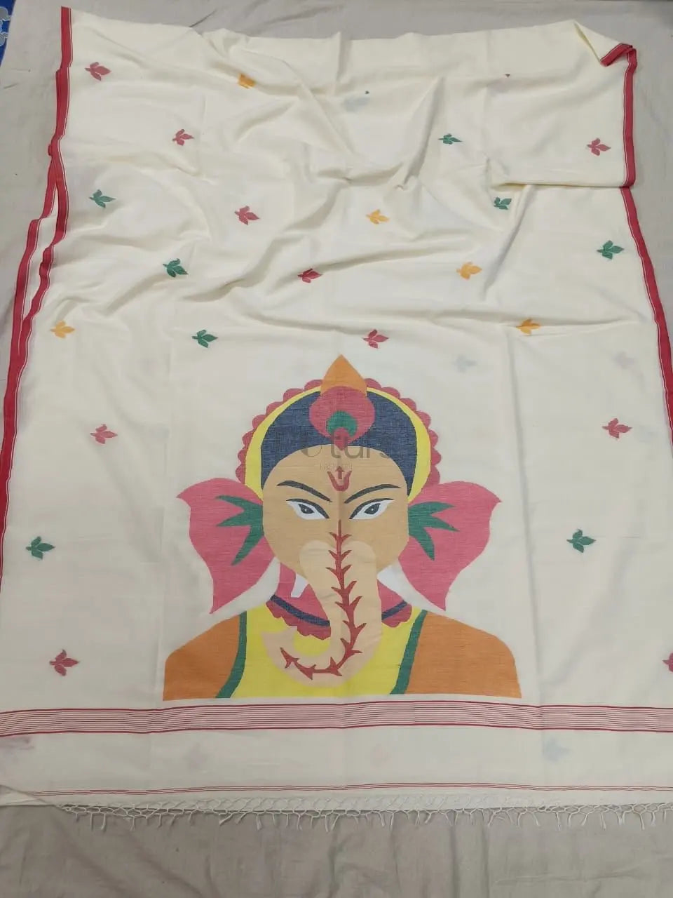 Cotton jamdani saree purely handmade Putul's Fashion