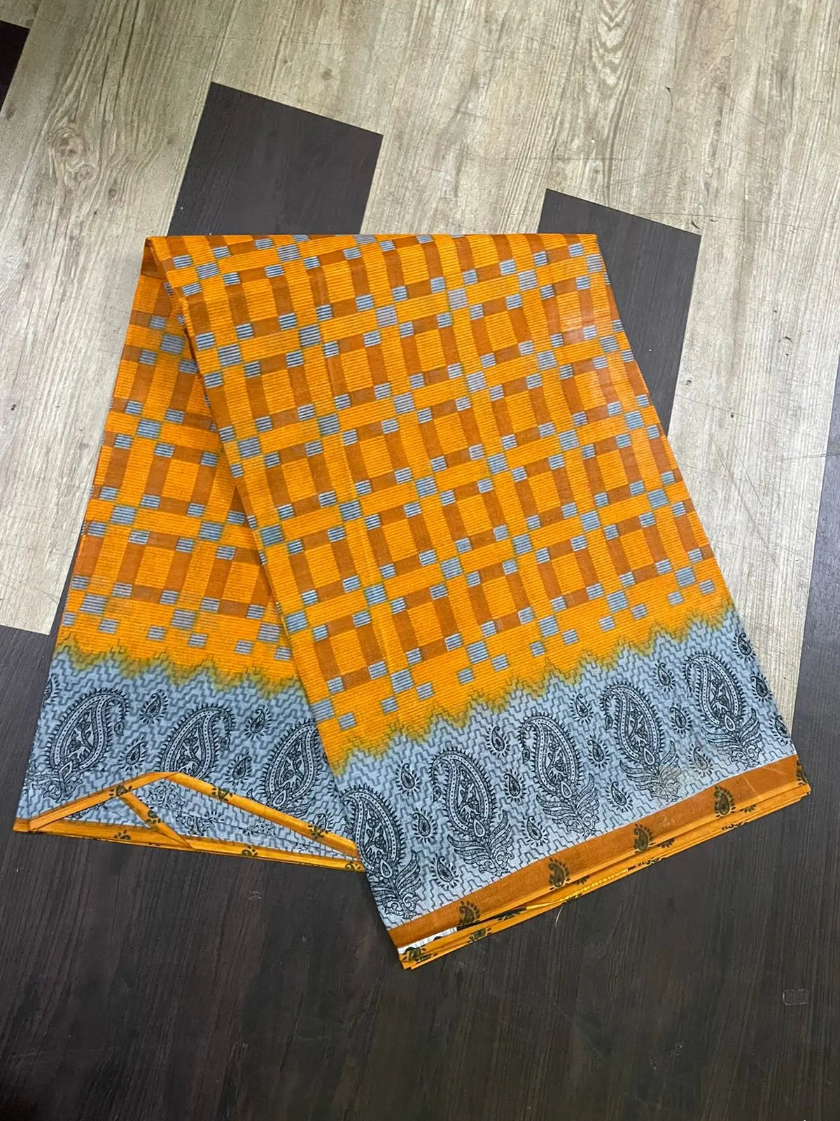 Cotton printed saree Putul's fashion