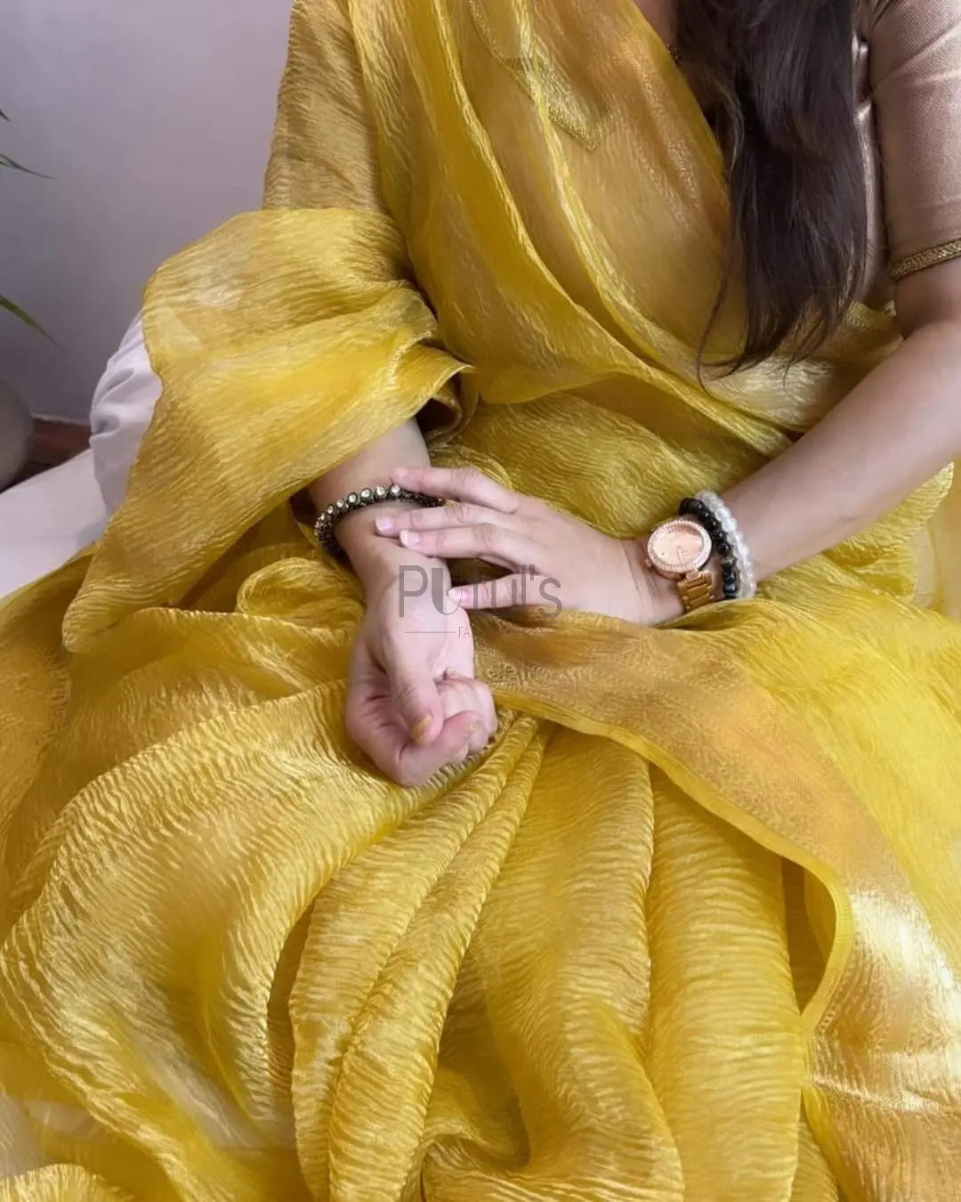 Crushed tissue banarasi saree Putul's Fashion