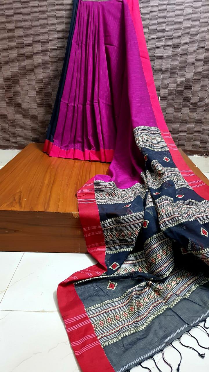 Khadi cotton jamdani saree of Bengal