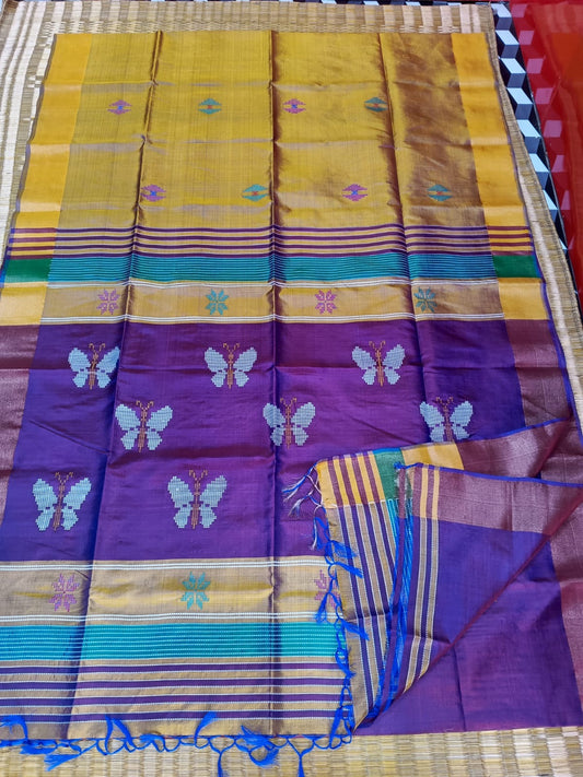 Bishnupur katan silk kalakhetra design