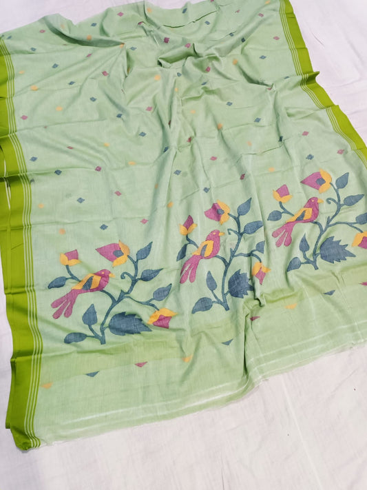 Handwoven Cotton jamdani  totally handwork saree of Bengal