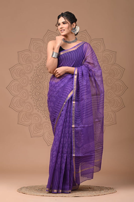 Cotton kota doria saree