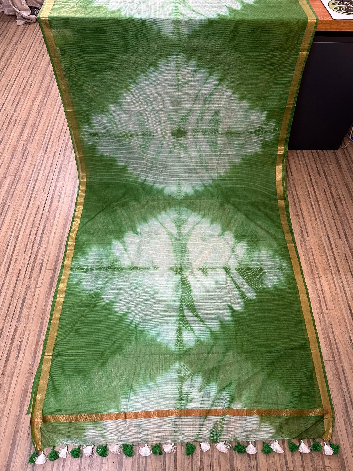 Shibori kota doria silk saree