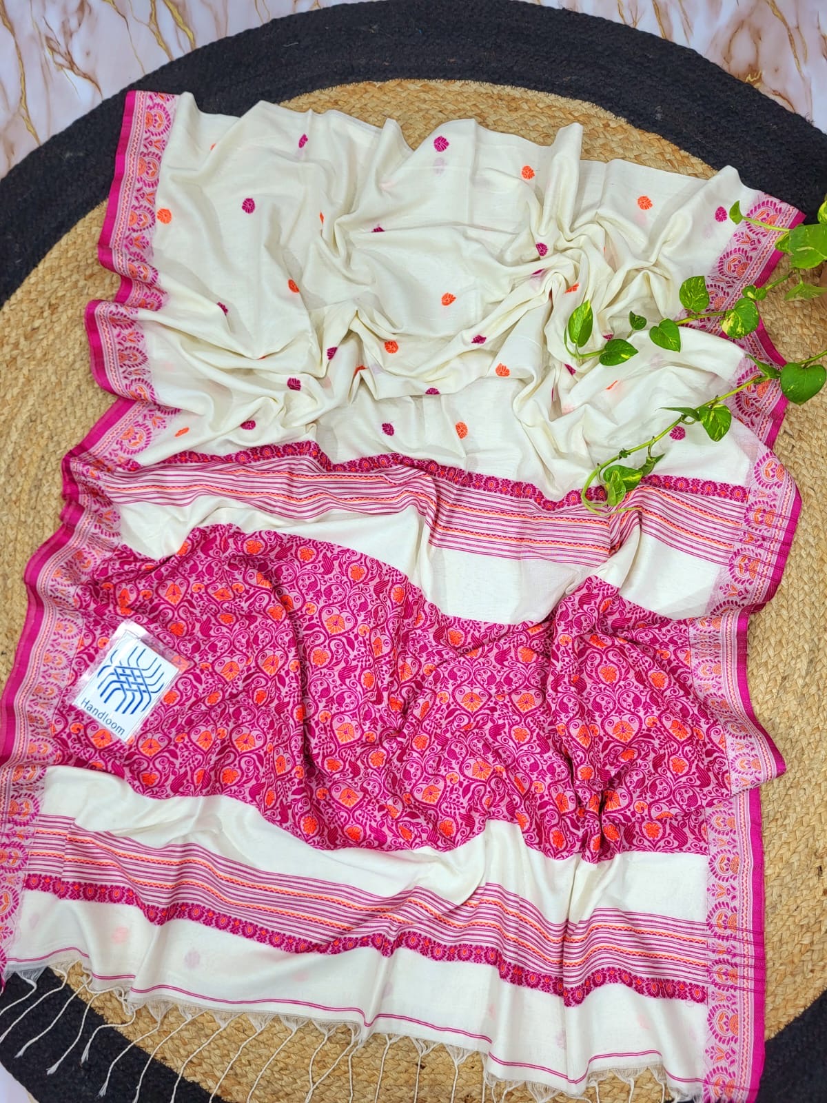 Cotton bi cotton jamdani saree from Bengal