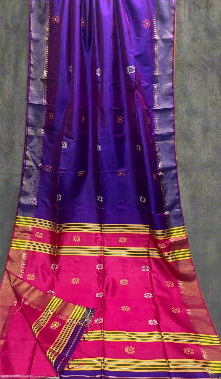 Bishnupur Kolakhetra katan silk saree silk mark certified