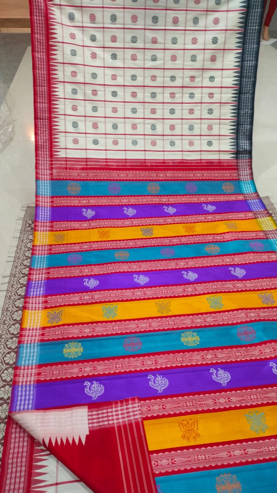 Berhampur double palla silk saree// silk mark certified