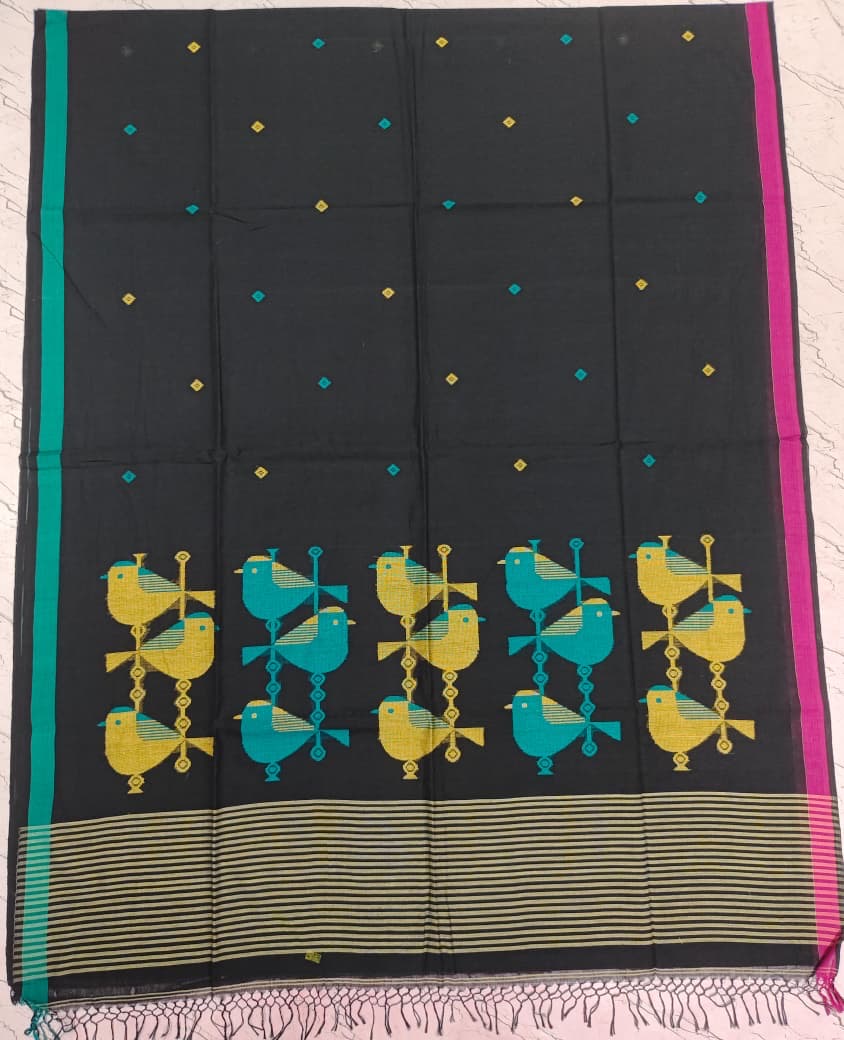 Handwoven Cotton Jamdani Saree