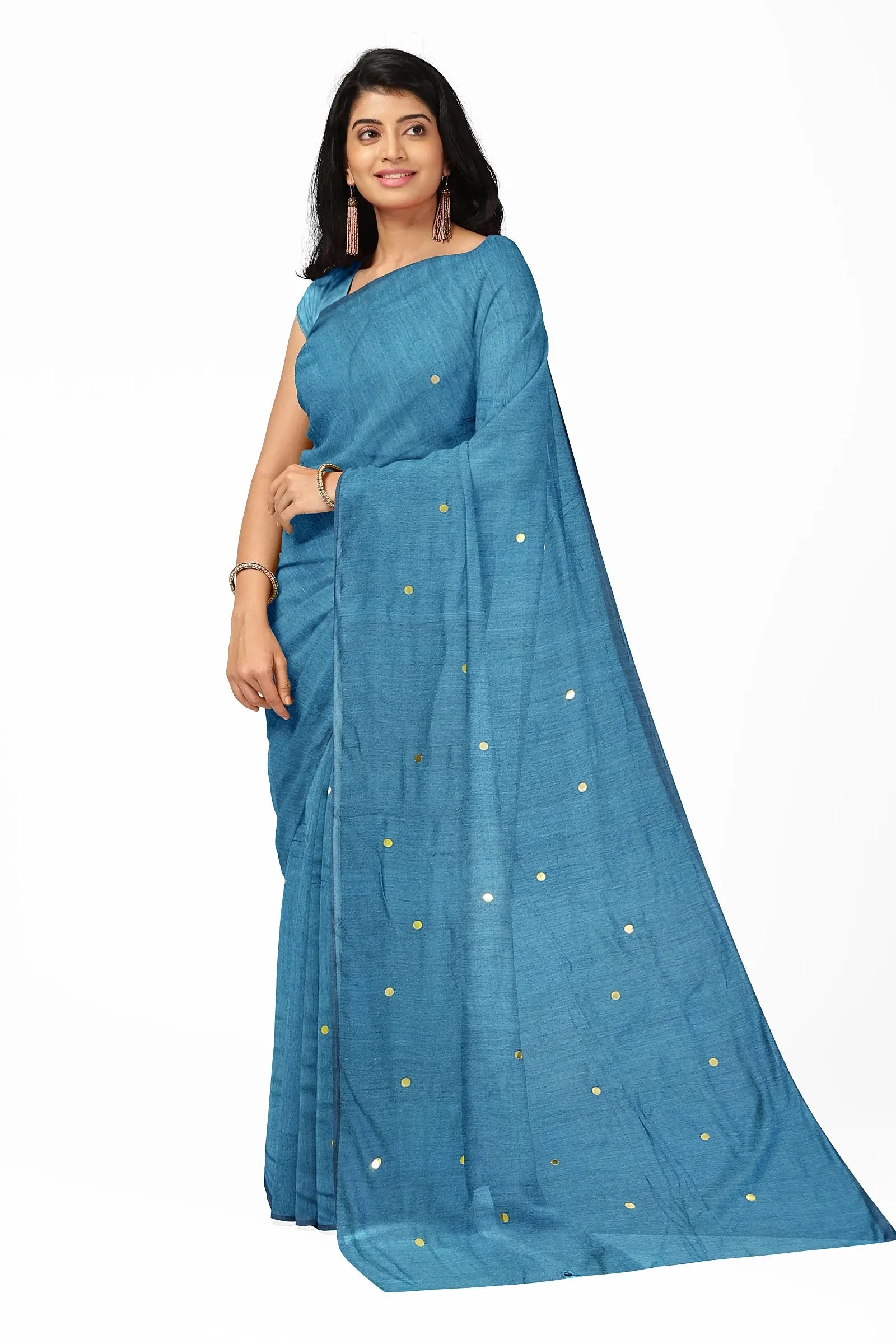 Handloom khadi sequins saree Putul's fashion