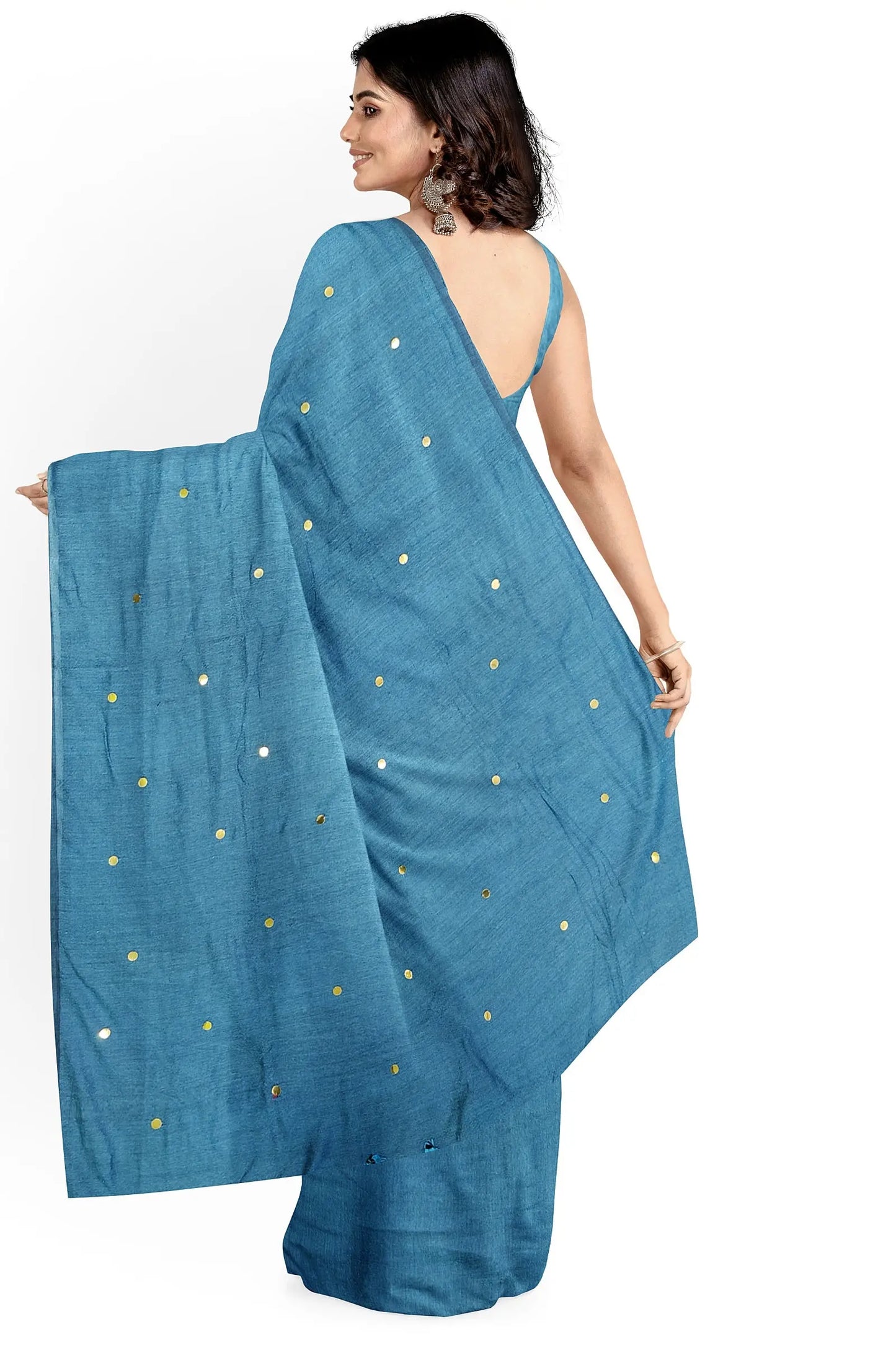 Handloom khadi sequins saree Putul's fashion