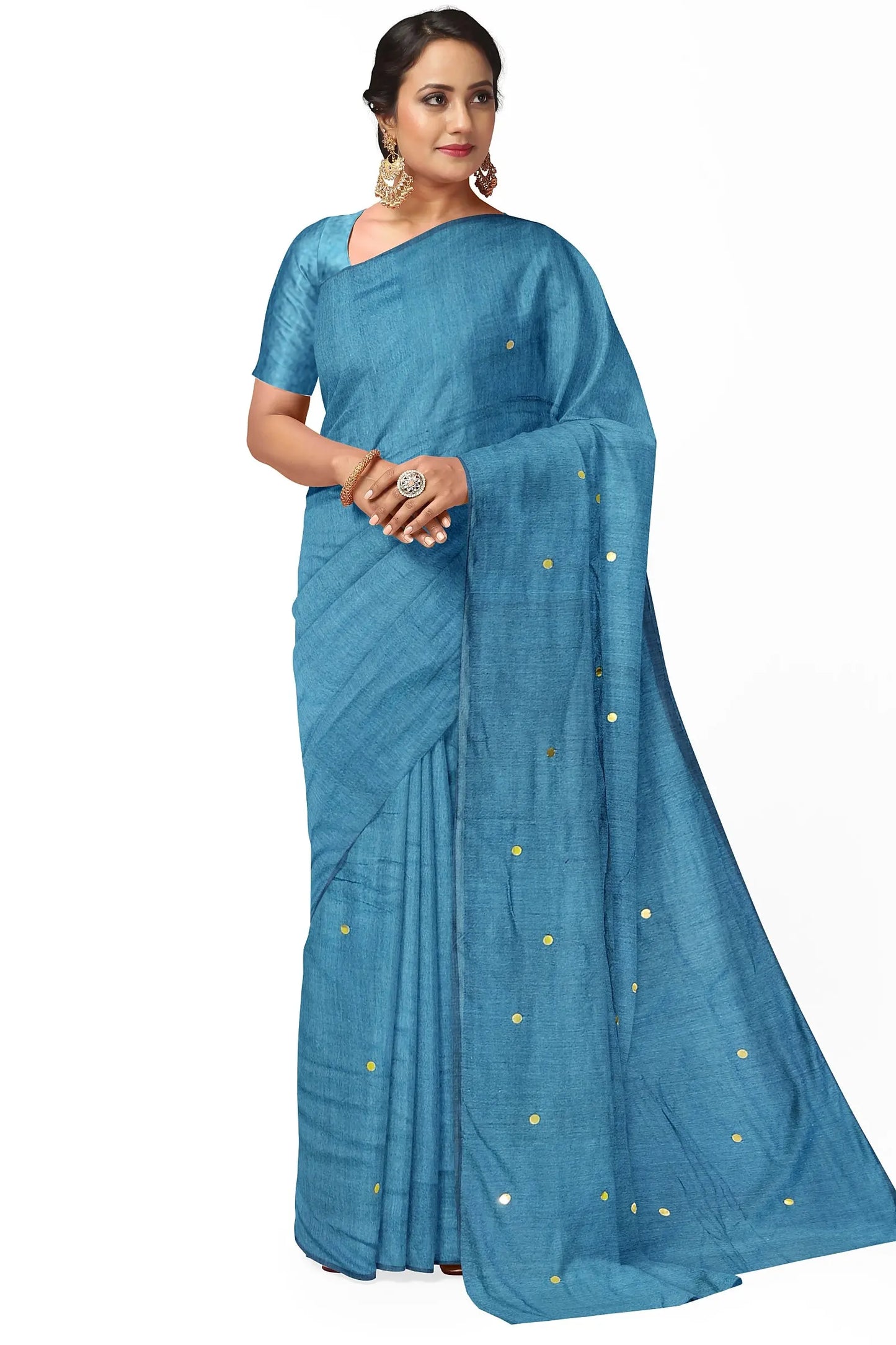 Handloom khadi sequins saree Putul's fashion