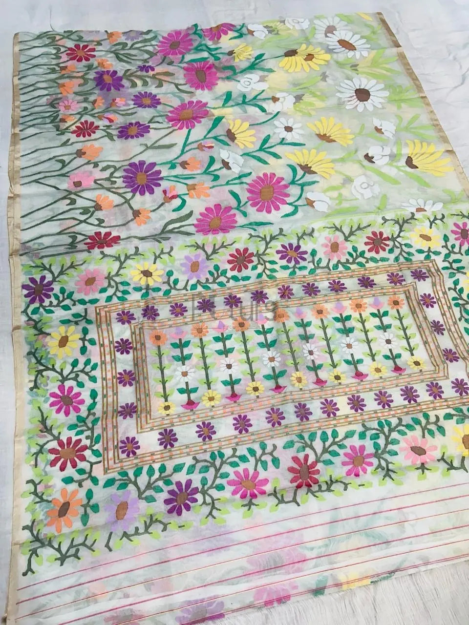 Handmade muslin jamdani saree An masterpiece of art Putul's Fashion