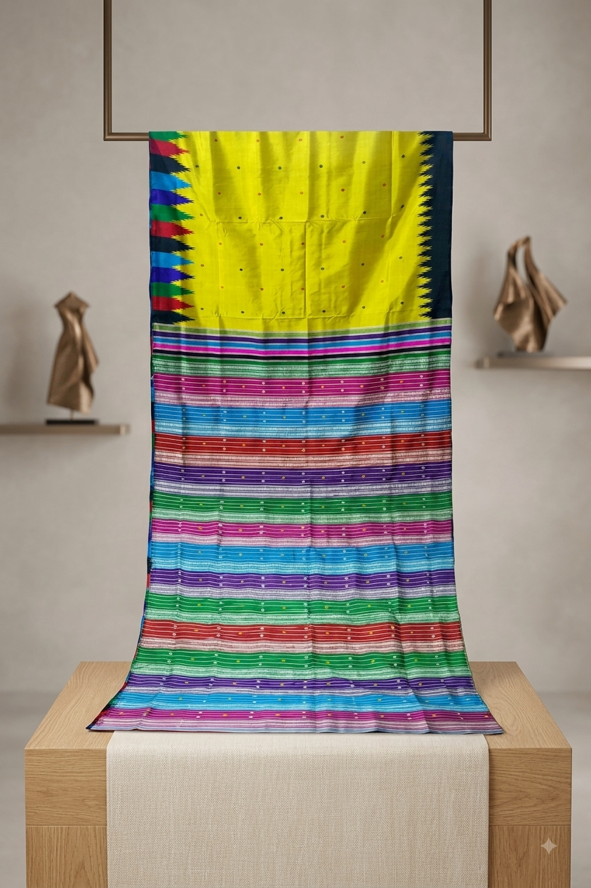 THE BERHAMPURI DOUBLE-PALLA SILK — A MASTERPIECE OF ODISHA HANDLOOM