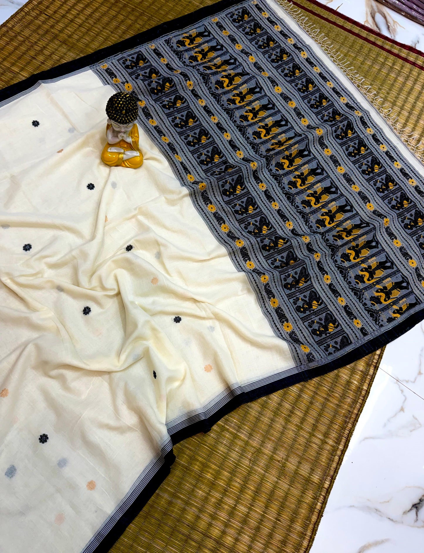 Cotton baluchori saree x Puja special 2026
